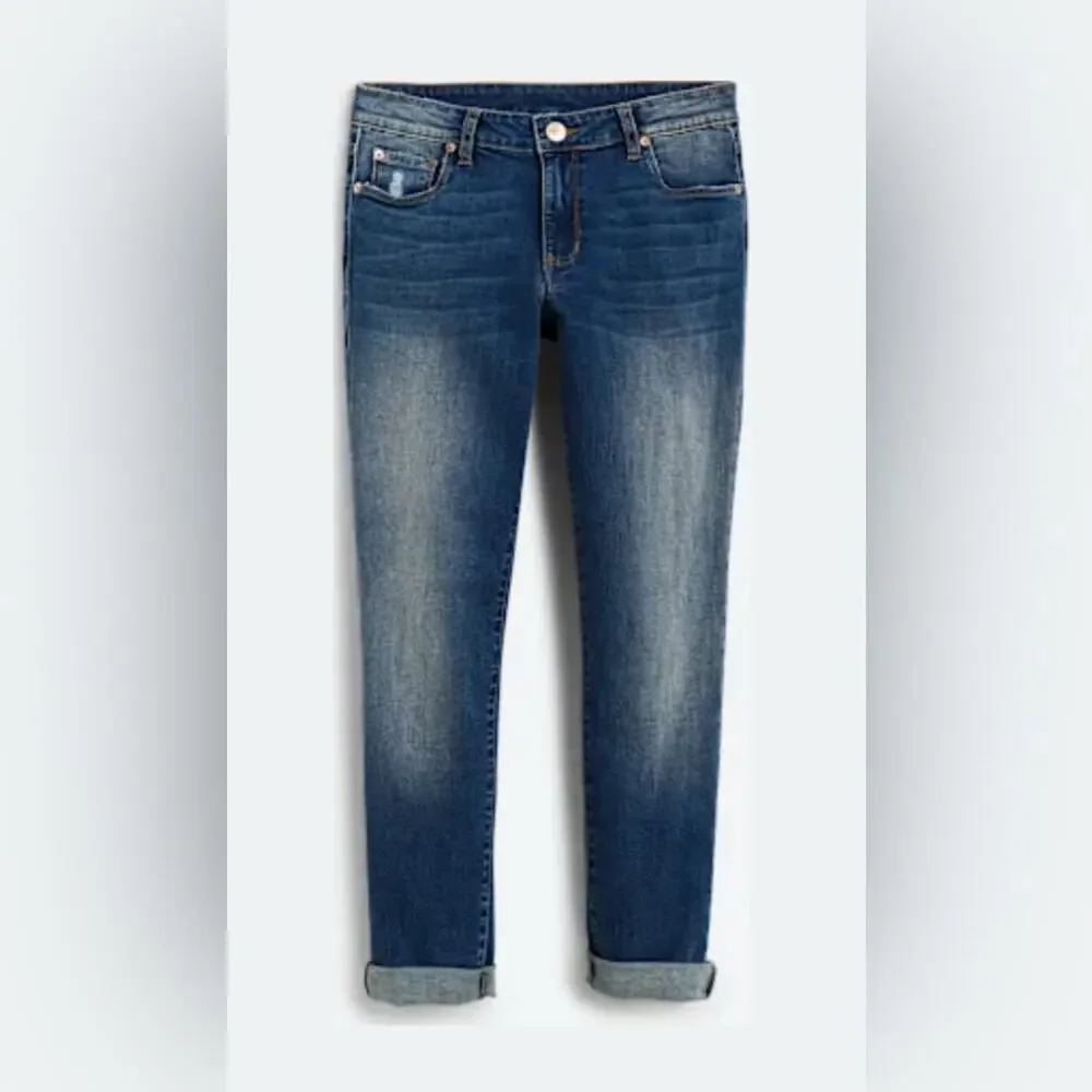 Woman’s Plus STS Blue Darren Girlfriend Cuffed Jeans in Blue Size 24